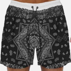 🔥NWT Paisley Bandana Print Swim Shorts. Sizes XL and 3XL available UNISEX